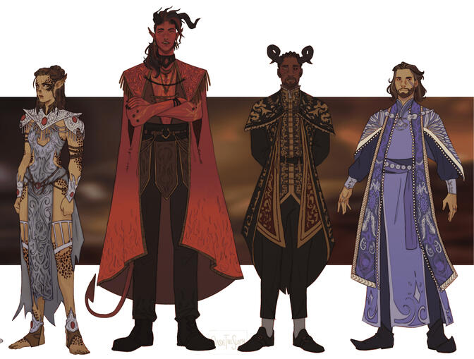 Four Characters, Four Outfits