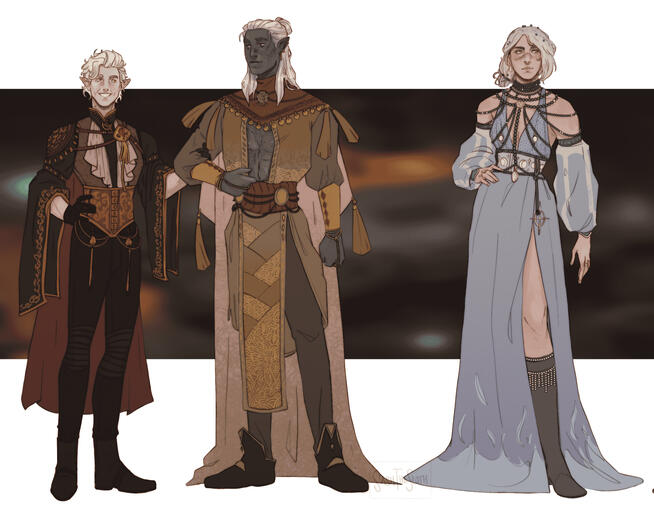 Three Characters, Three Outfits